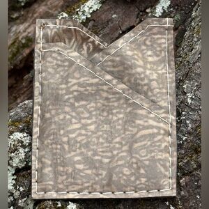 Brown Faux Leather Card Wallet w/fluid looking texture